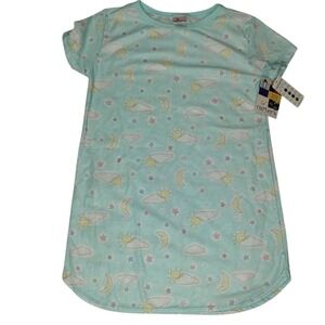 Carter's Girls' Nightgown Sleep‎ Shirt Sun Moon Stars Blue L (8/10) VTG